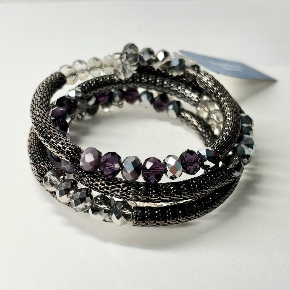 Simply Vera Mesh & Beads Wrap Bracelet